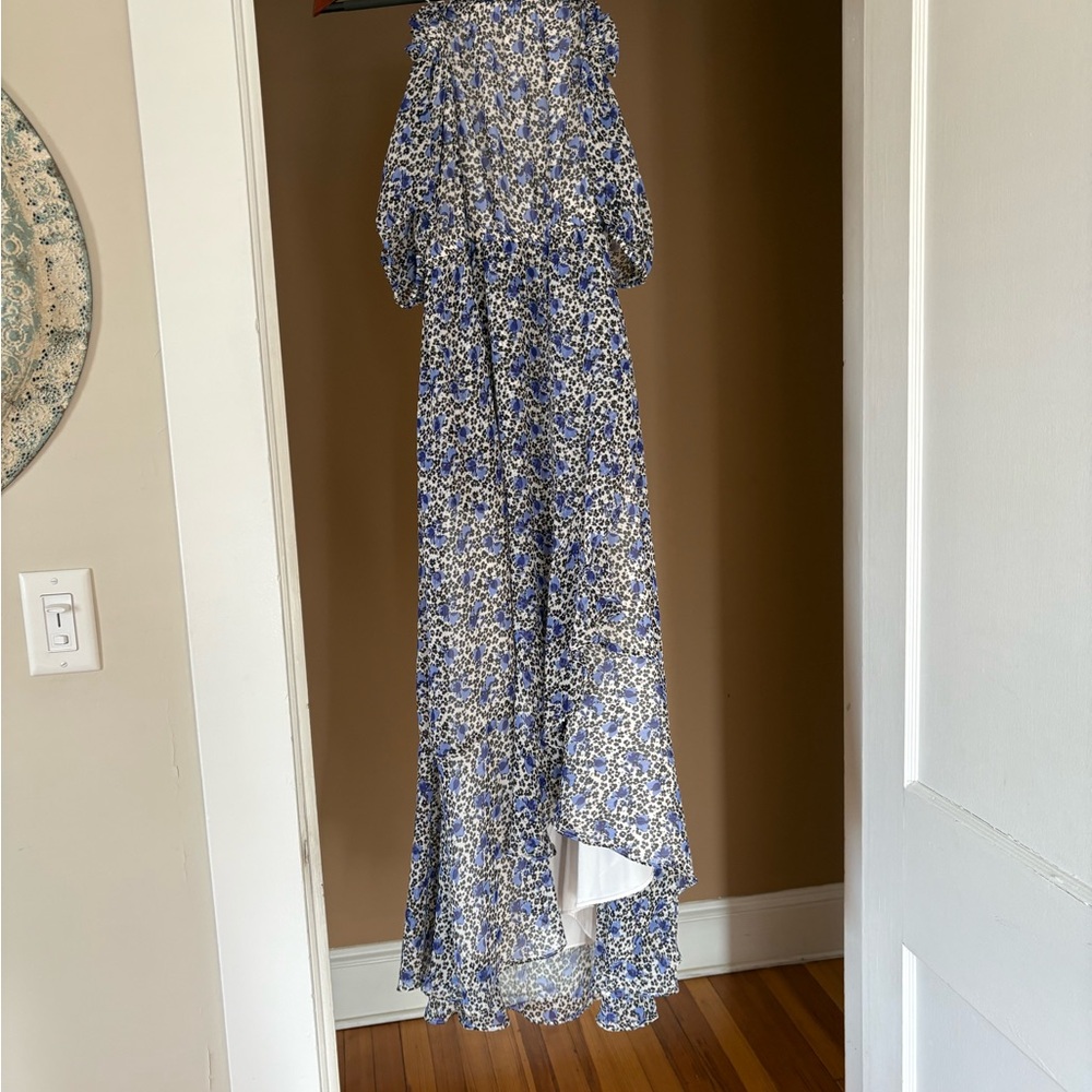 Express Floral Blue and White Women's Dress